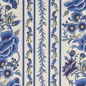 Oberkampf Border (ecru, Delfts blauw)